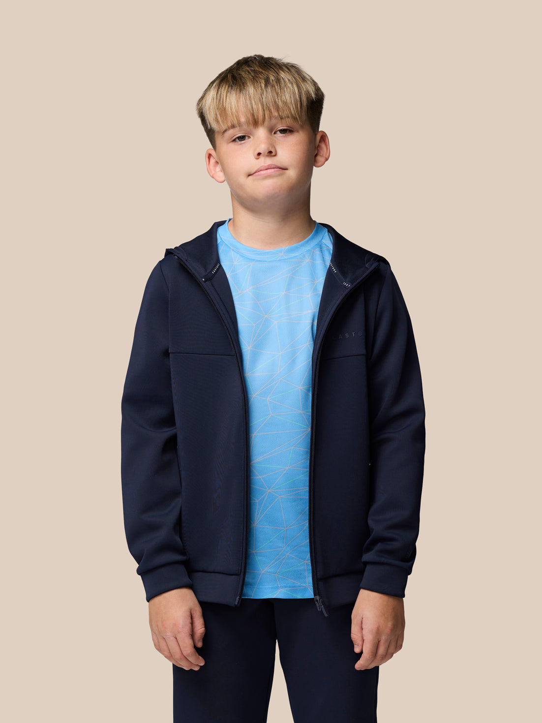 Junior’s Flex Scuba Full Zip Through Long Sleeve Jacket (Unisex) - Navy