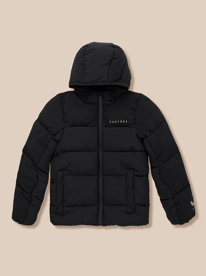 Junior Quilts Lifestyle Puffer Jacket - Black/Mid Grey