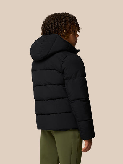 Junior Quilts Lifestyle Puffer Jacket - Black/Mid Grey