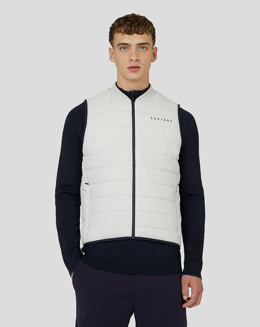 Men's Golf Quilted Gilet - Stone Grey