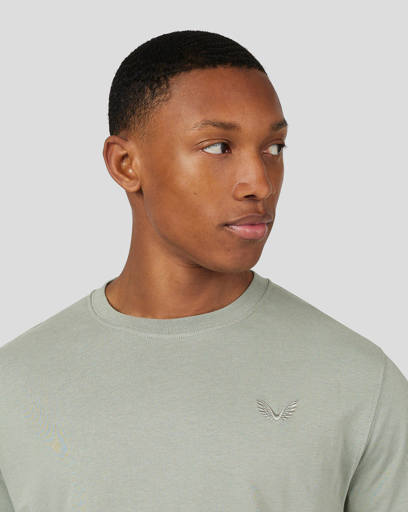 Men's Embroidered Logo T-Shirt - Khaki