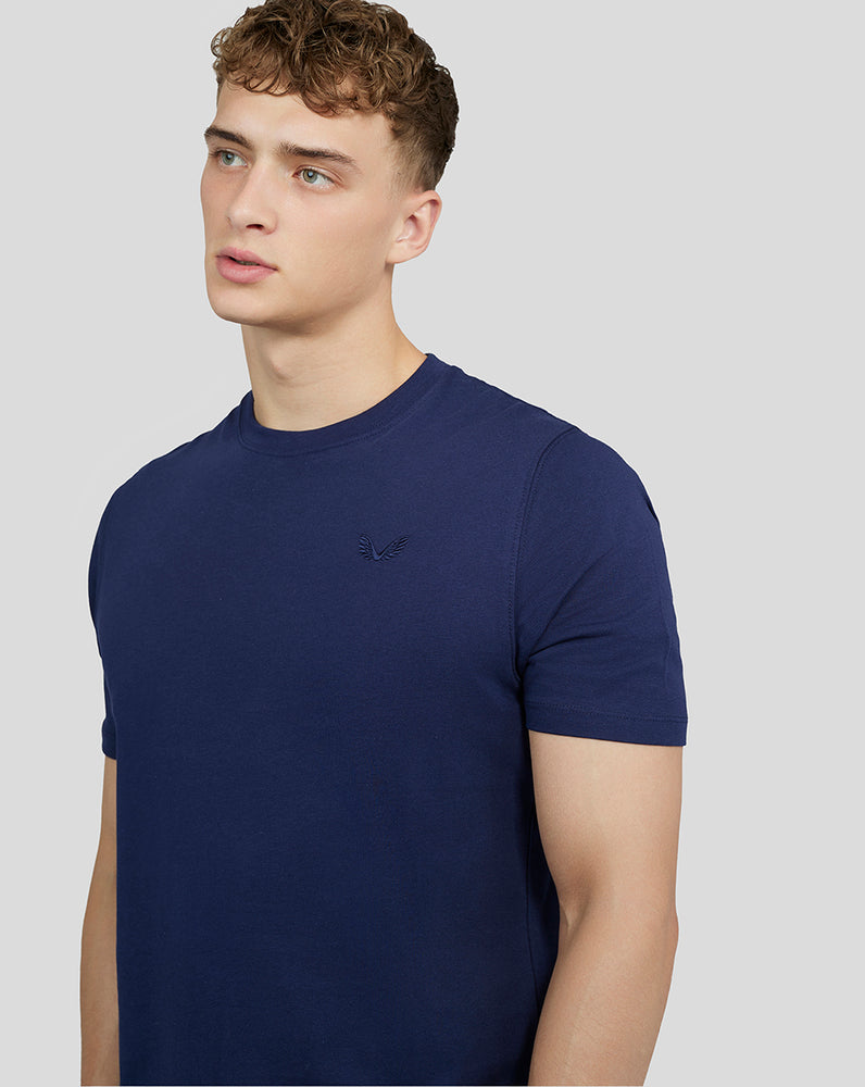 Men's Embroidered Logo T-shirt - Navy