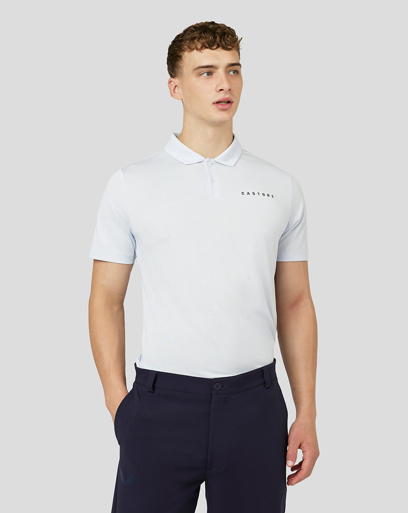 Men's Engineered Knit Polo Top - White