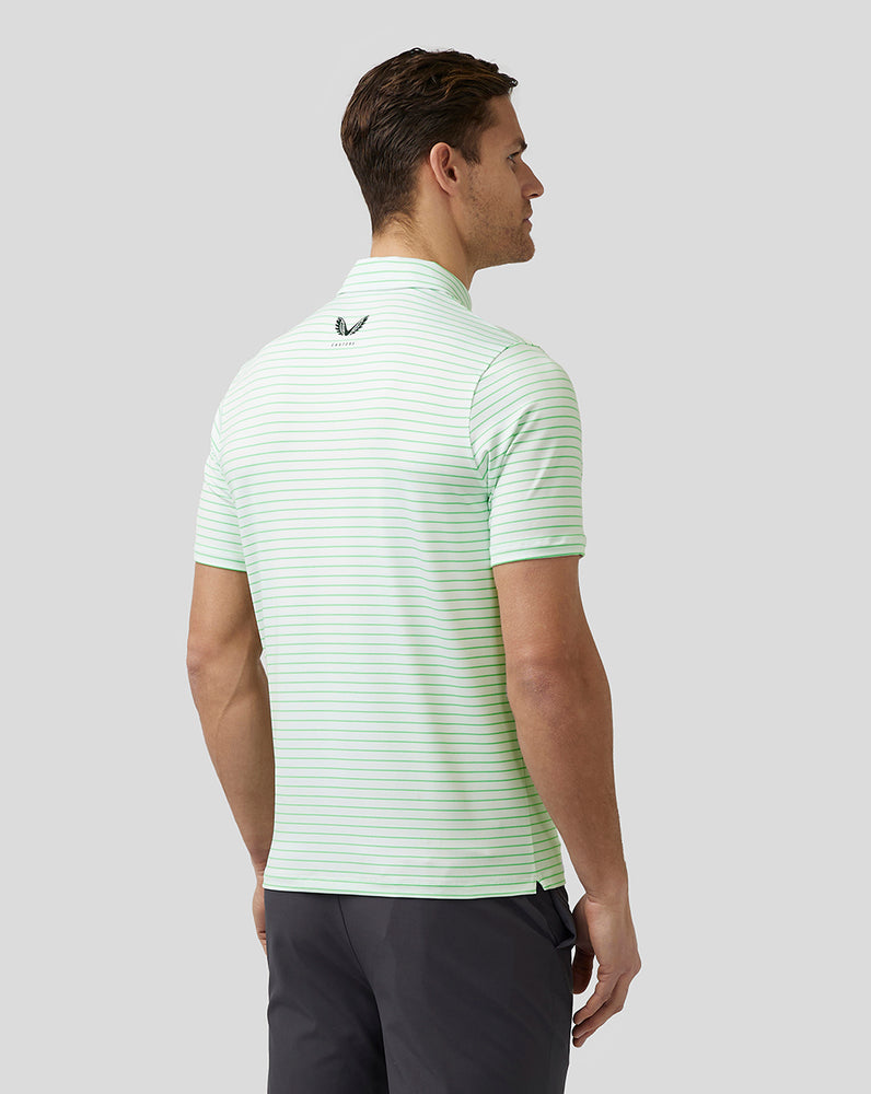 Men’s Golf Yarn Dye Stripe Polo - Lime