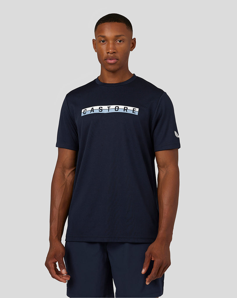 Men's Short Sleeve Graphic Raglan T-Shirt - Navy