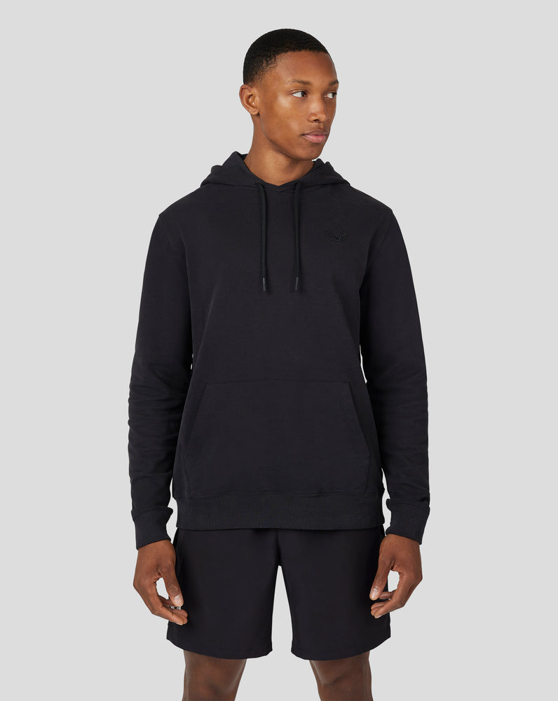 Men’s Long Sleeve Embroidered Logo Hoody – Black