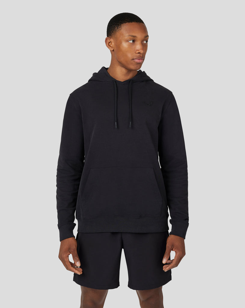 Men’s Long Sleeve Embroidered Logo Hoody – Black