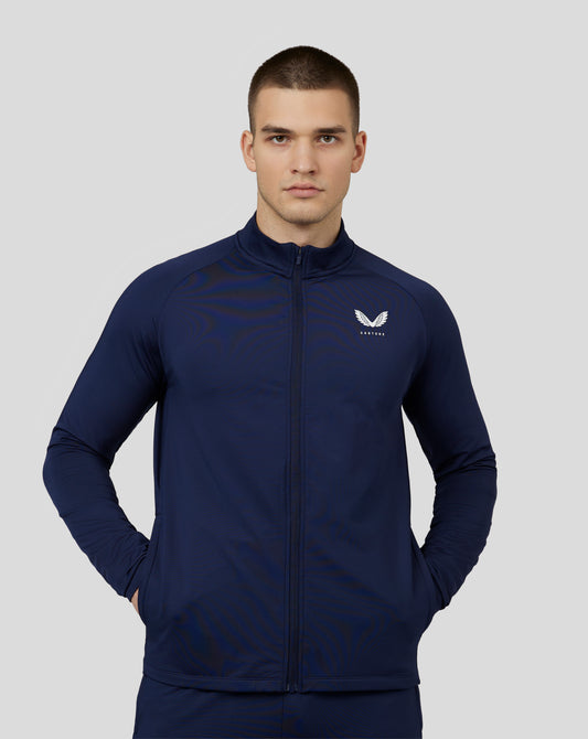 Men's Adapt Long Sleeve Standard Tracksuit Zip Through Top - Navy