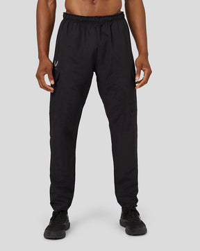 Nike Men's Run Stripe Woven Pant, Black/Reflective Silver, Medium
