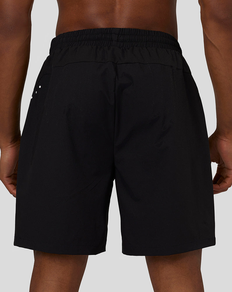 Men’s Flow Lightweight Woven Shorts - Black/Bright Green – Castore