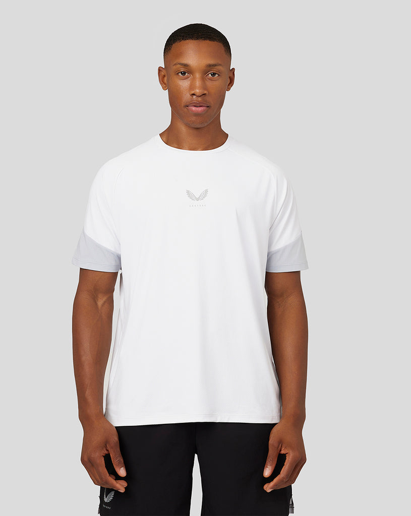 Men’s Short Sleeve Mesh Mix T-Shirt – White