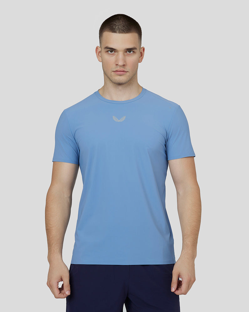 Men’s Zone Ventilated Training T-Shirt - Gray/Blue – Castore
