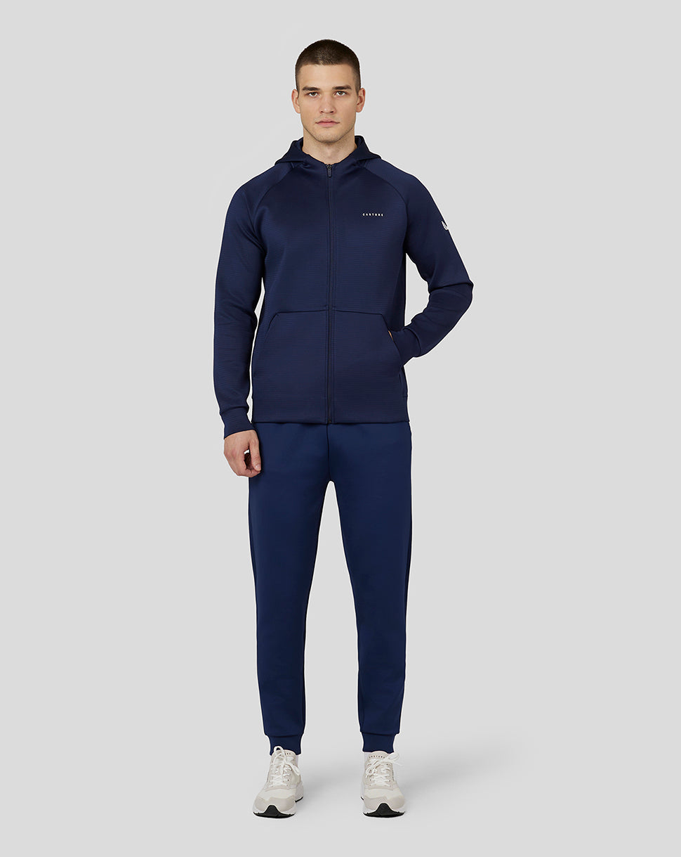 Men’s Long Sleeve Flex Zip-Through Hoodie – Navy - Navy