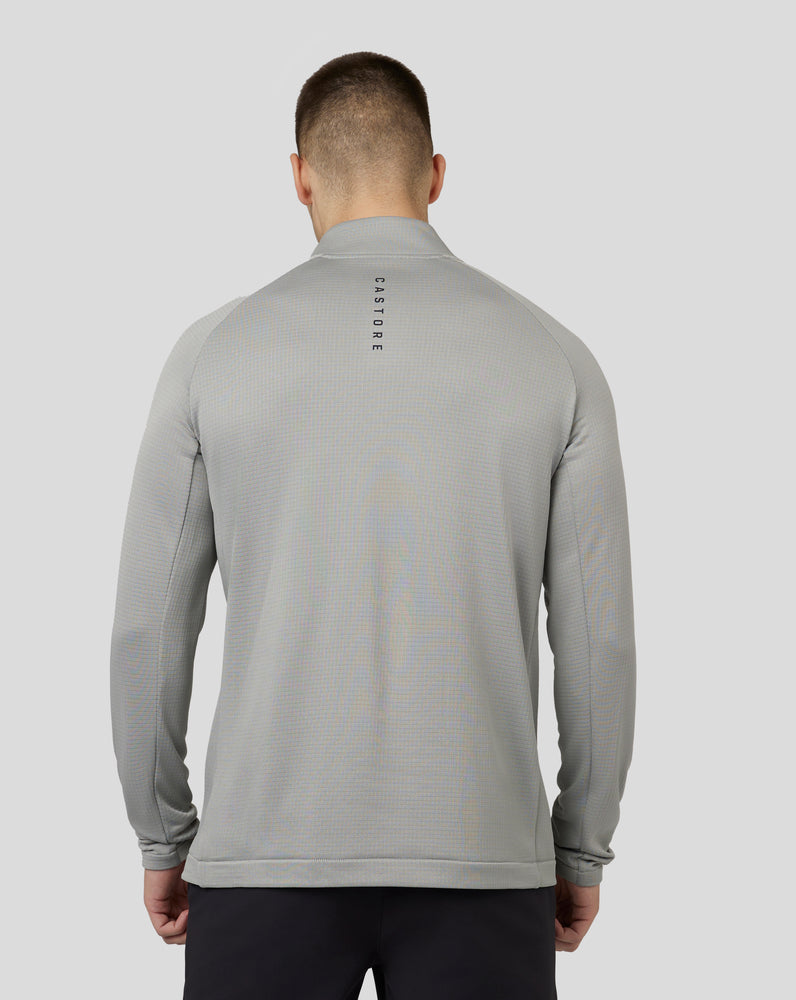 Men’s Golf Long Sleeve Soft Shell Tech Half Zip Top - Warm Grey