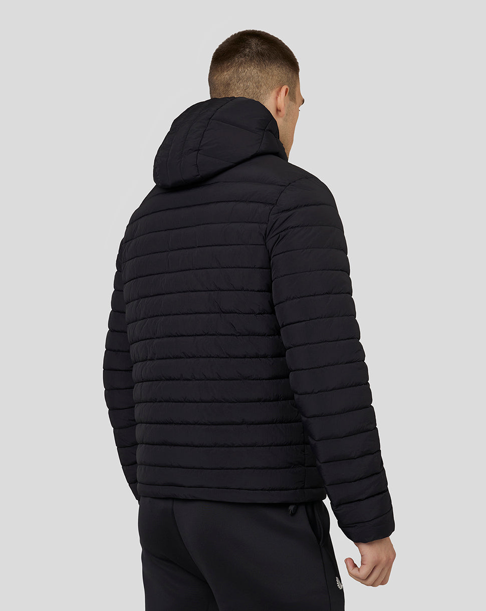 Men’s Hooded Puffer Jacket – Black - Black
