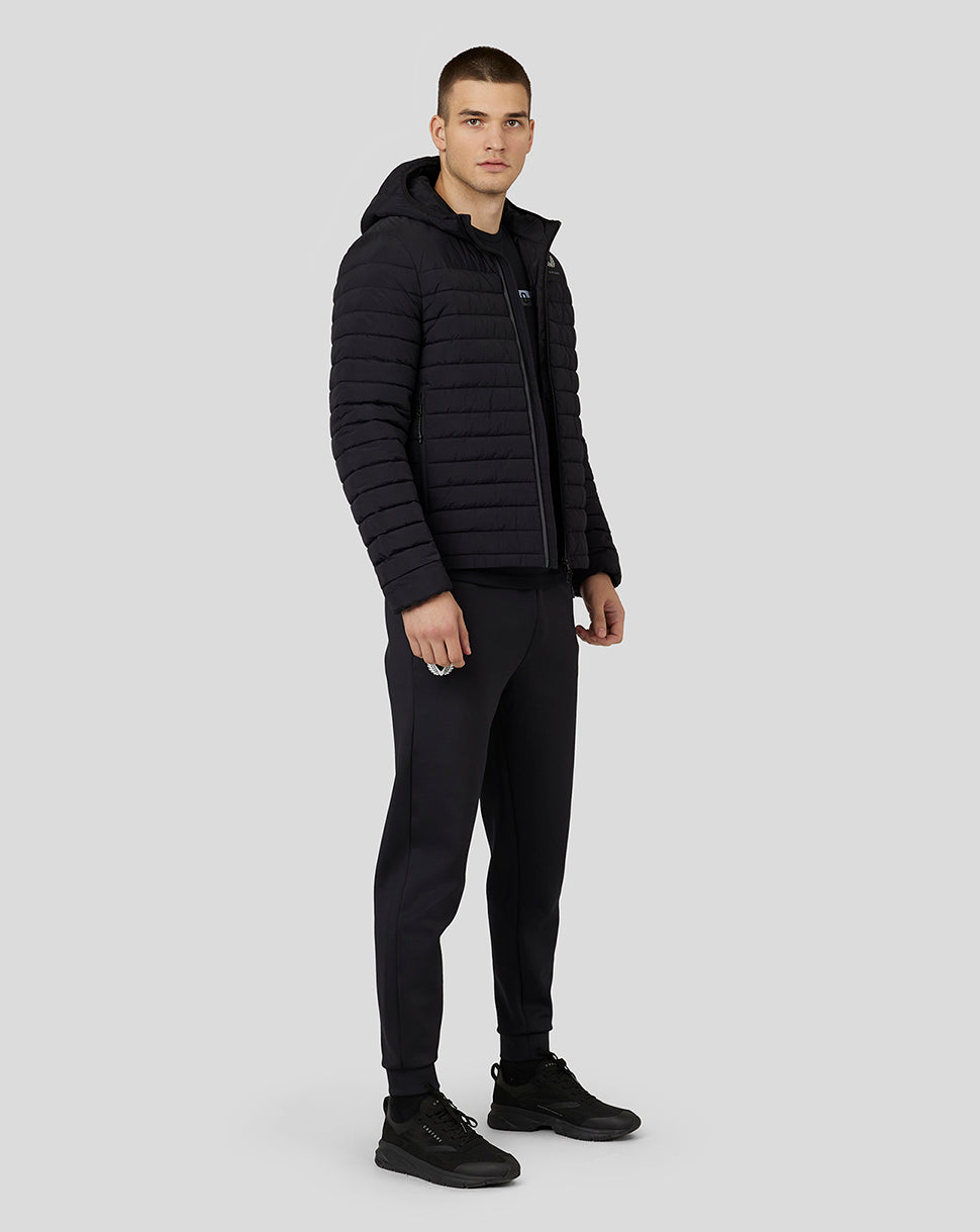 Men’s Hooded Puffer Jacket – Black - Black