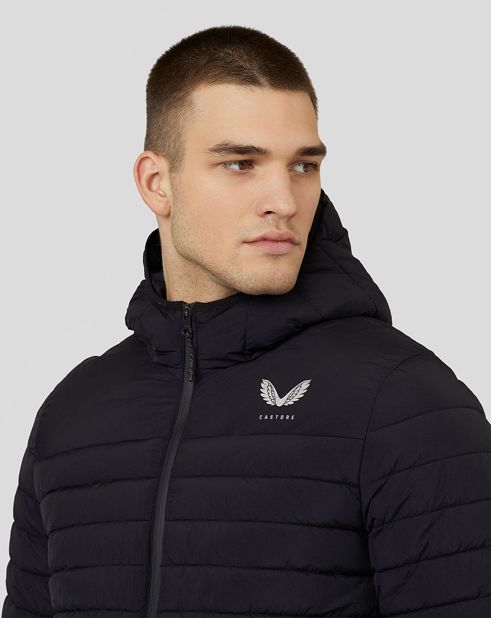 Men’s Hooded Puffer Jacket – Black - Black