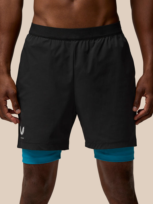 Men’s Flow Lightweight 2-in-1 Shorts - Dark Aqua