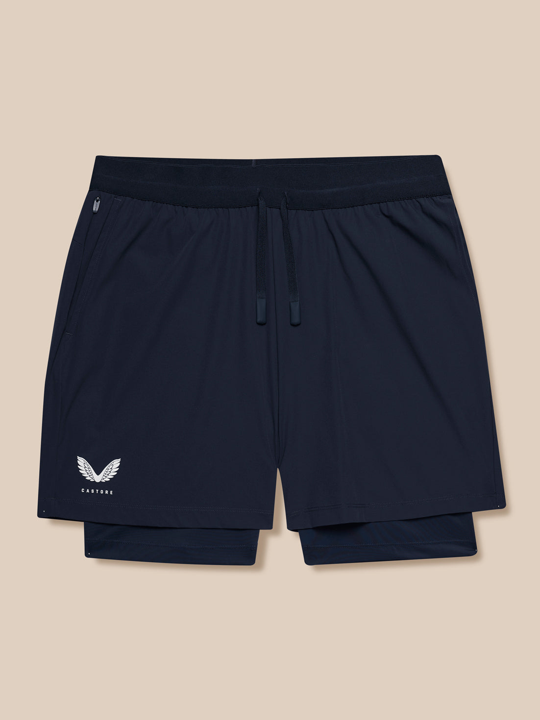 2-In-1 Shorts - Navy/White - Navy/White
