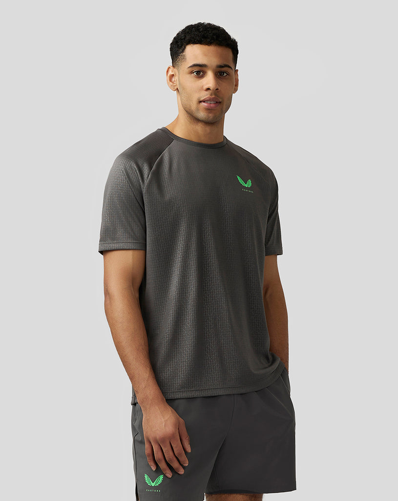 Men’s Adapt Short Sleeve Printed T Shirt - Gunmetal Grey