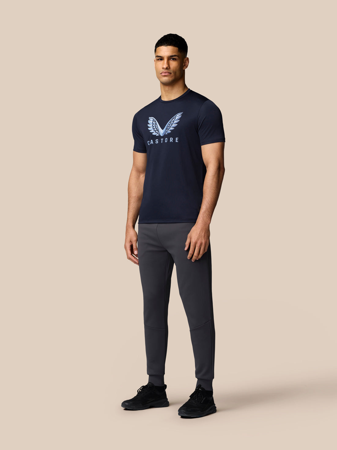 Grafik Training T-Shirt – Mitternachtsblau - Midnight Navy/Sky Blue