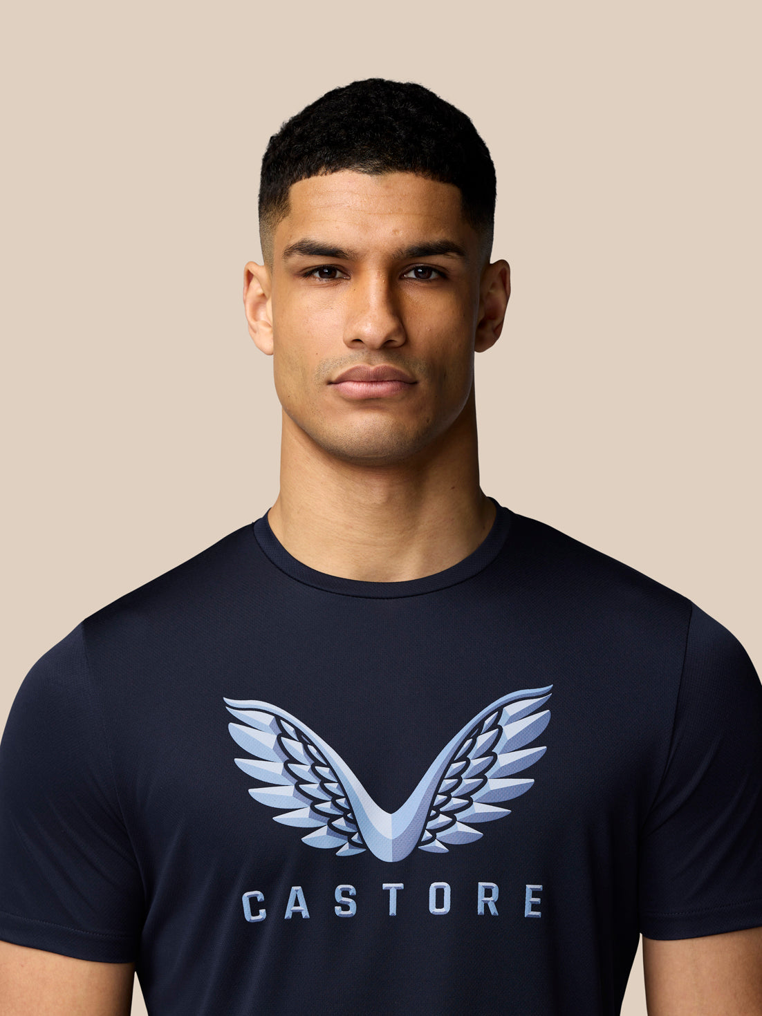 Grafik Training T-Shirt – Mitternachtsblau - Midnight Navy/Sky Blue
