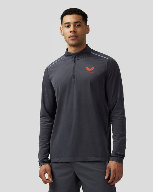 Men’s Apex Aeromesh Quarter Zip - Pewter Blue