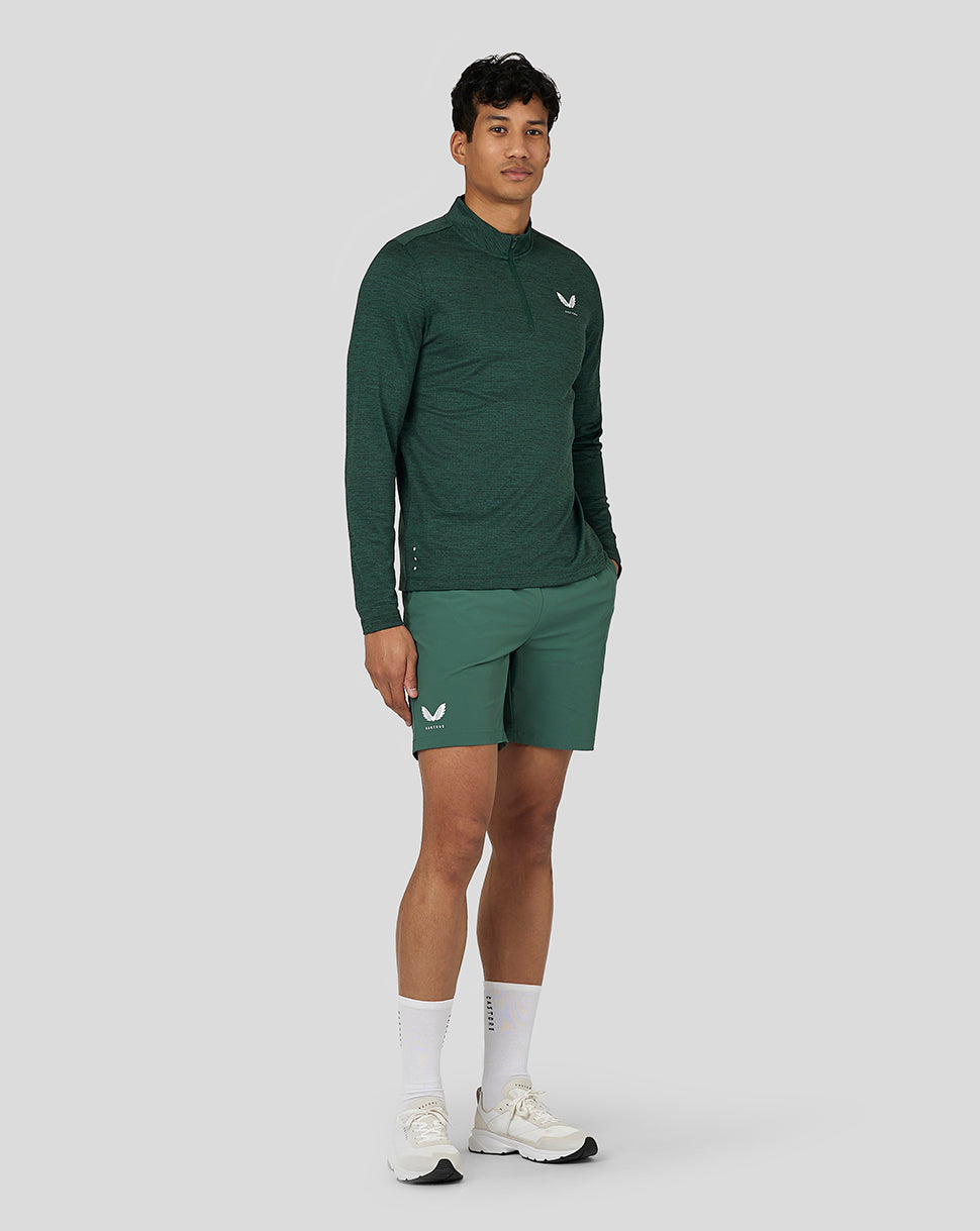 Men’s Active Marl Quarter Zip - Green