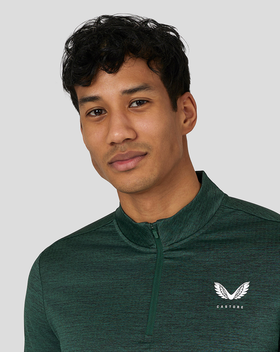 Men’s Active Marl Quarter Zip - Green