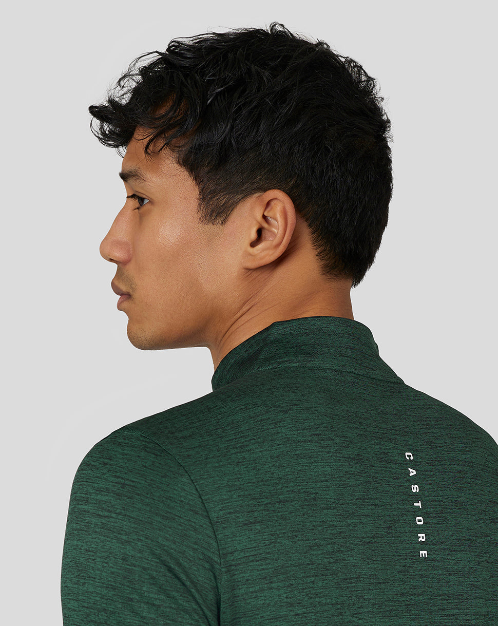 Men’s Active Marl Quarter Zip - Green