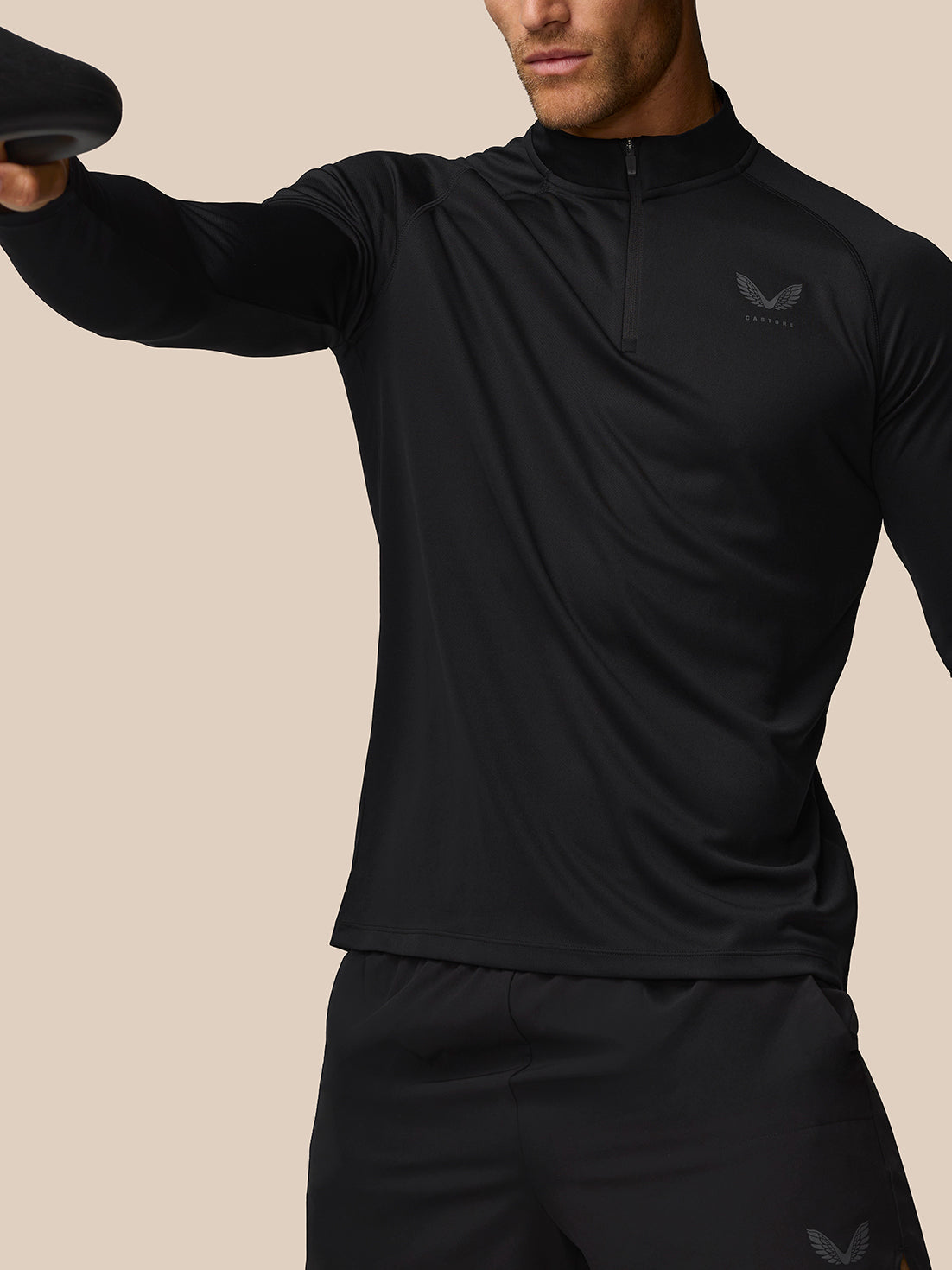 Adapt Training 1/4 Zip Top - Black - Black/Gunmetal
