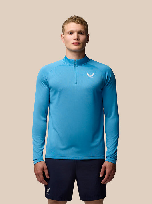 Men’s Adapt Quarter Zip Top – Corn Blue