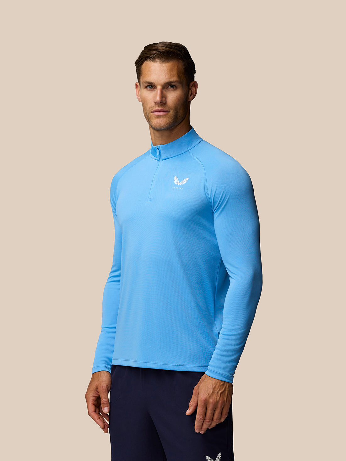 Adapt Training 1/4 Zip Top - Cool Blue - Cool Blue/Mid Grey