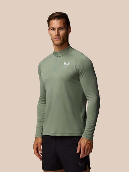 Adapt Training 1/4 Zip Top - Thyme/Mint – Castore