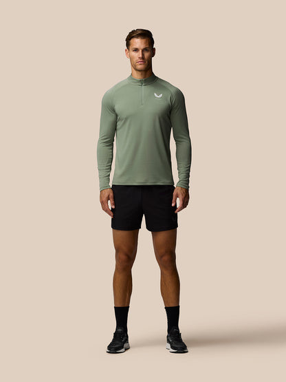 Adapt Training 1/4 Zip Top - Thyme/Mint