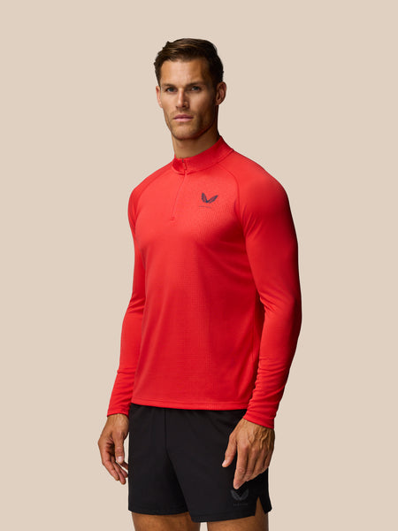 Adapt Training 1/4 Zip Top - Poppy Red – Castore