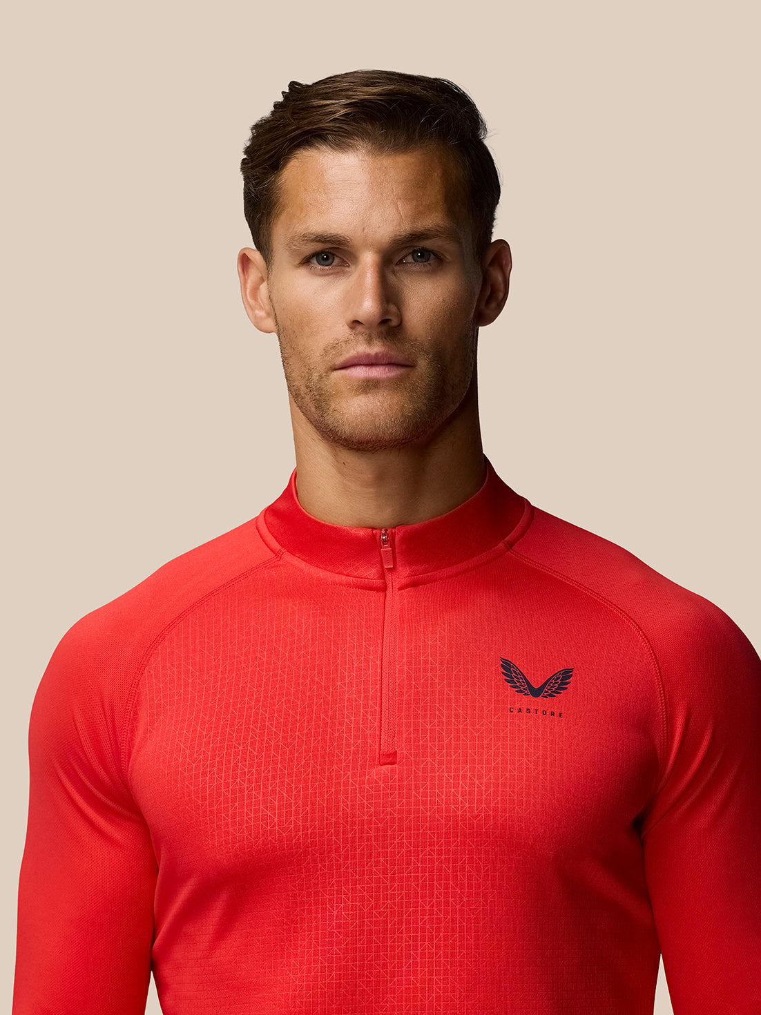 Adapt Training 1/4 Zip Top - Poppy Red