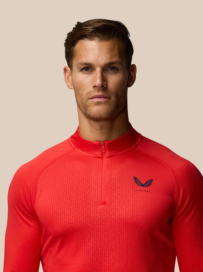 Adapt Training 1/4 Zip Top - Poppy Red