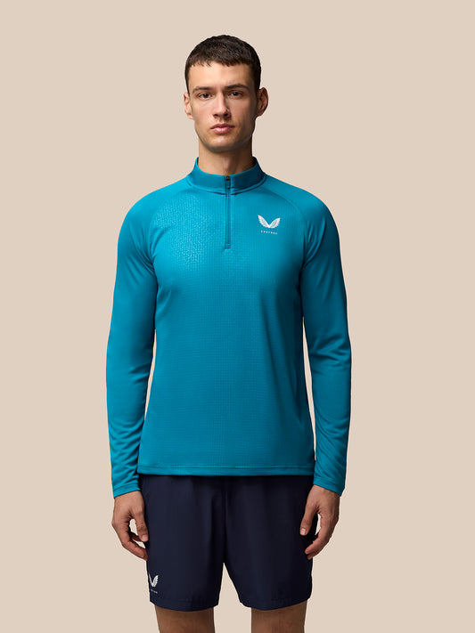 Men’s Adapt Quarter Zip Top - Dark Aqua