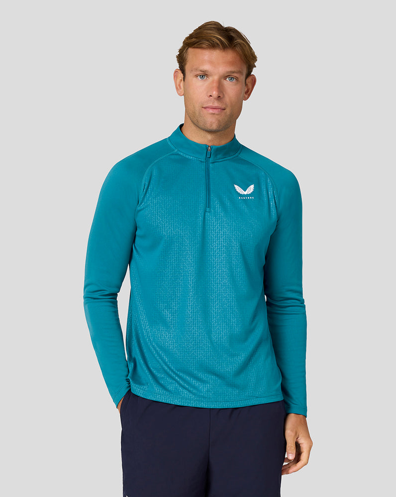 Men’s Adapt Quarter Zip Top - Dark Aqua