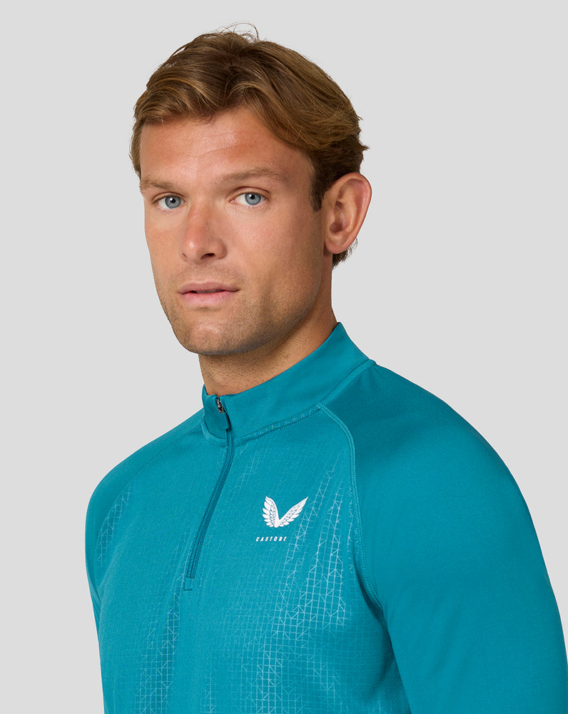 Men’s Adapt Quarter Zip Top - Dark Aqua