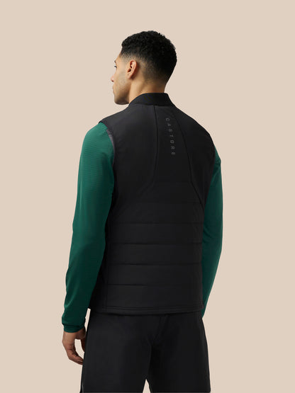 Men’s Apex Breathable Woven Hybrid Quilted Gilet - Black