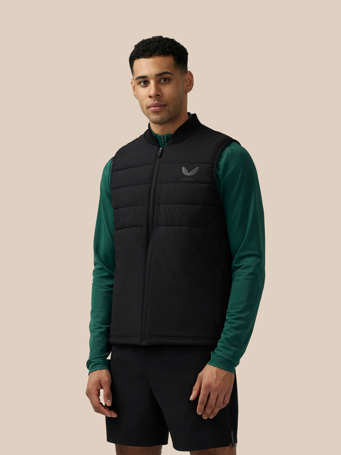 Men’s Apex Breathable Woven Hybrid Quilted Gilet - Black