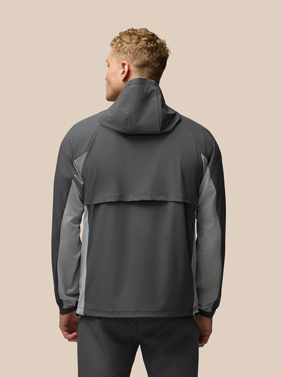 Men’s Flex Woven Hooded Jacket – Gunmetal