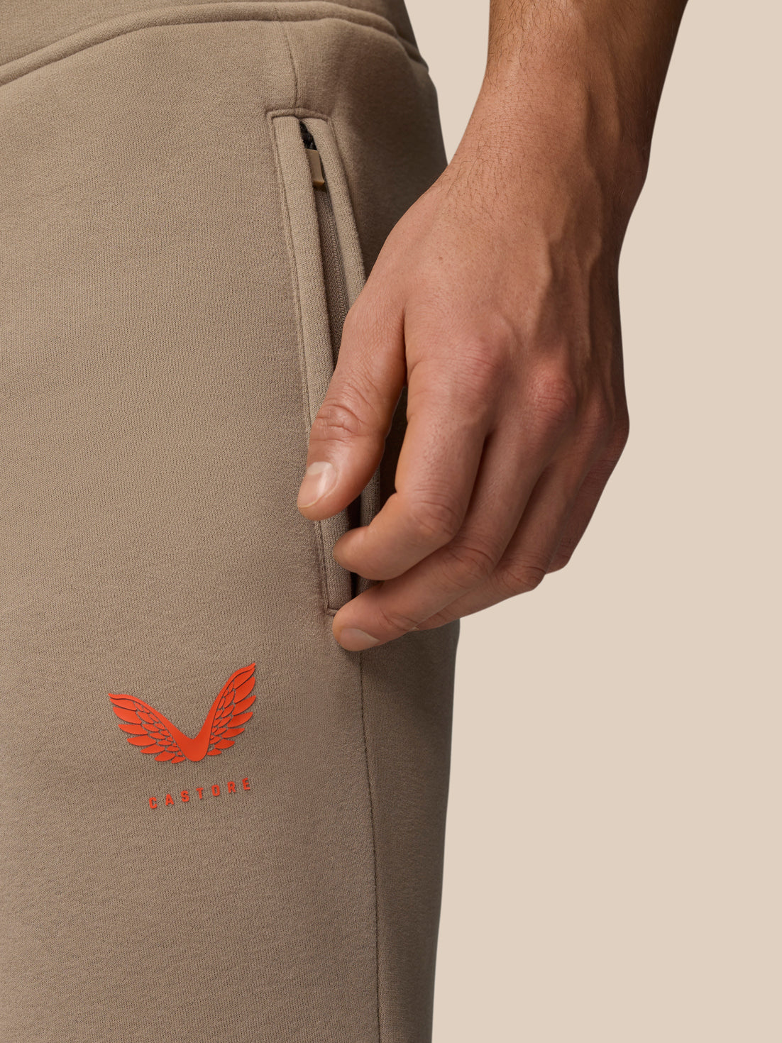 Adapt Fleece Joggers - Clay - Clay/Deep Orange
