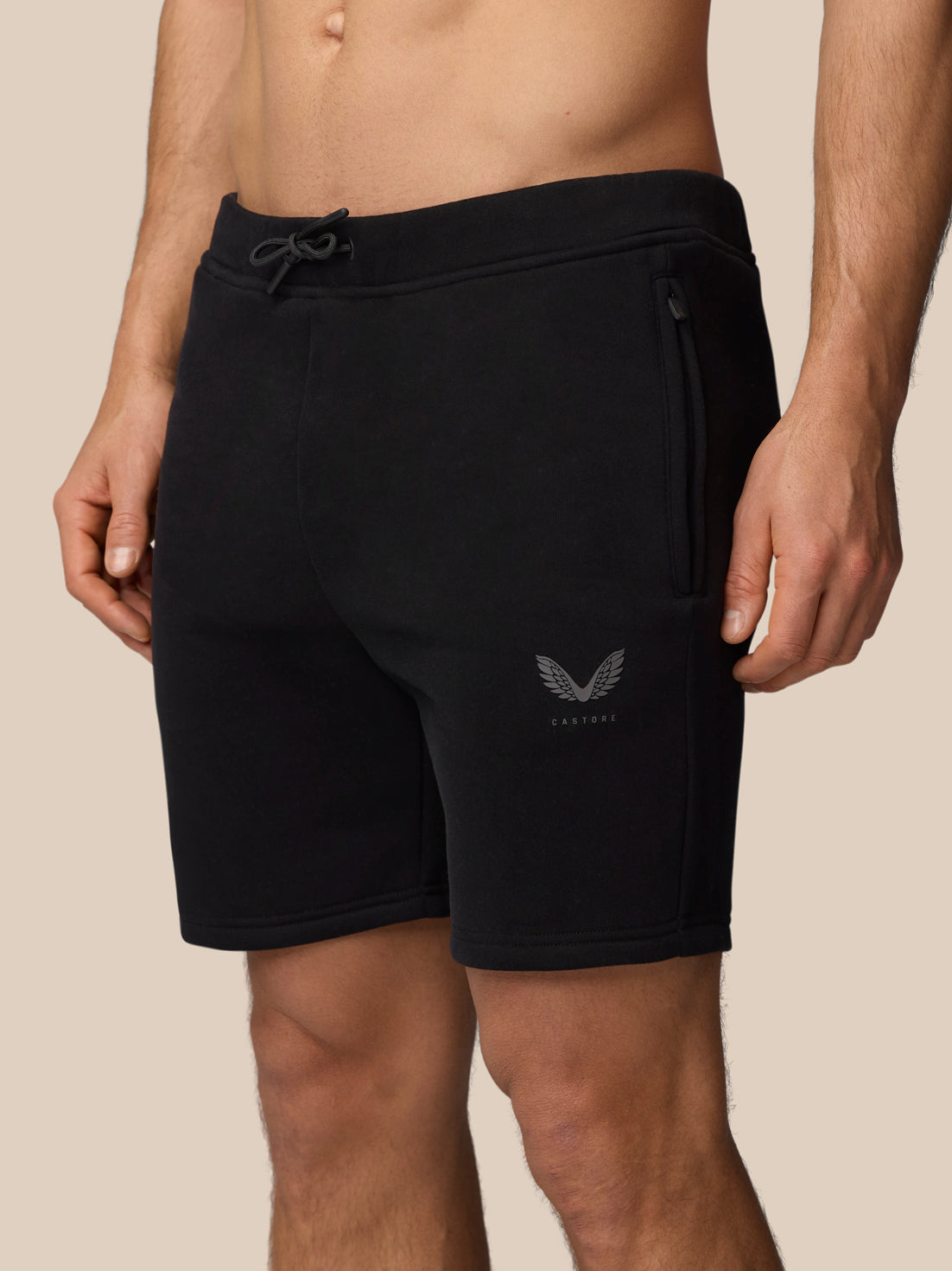 Adapt Fleece Jogger Shorts - Black - Black/Gunmetal