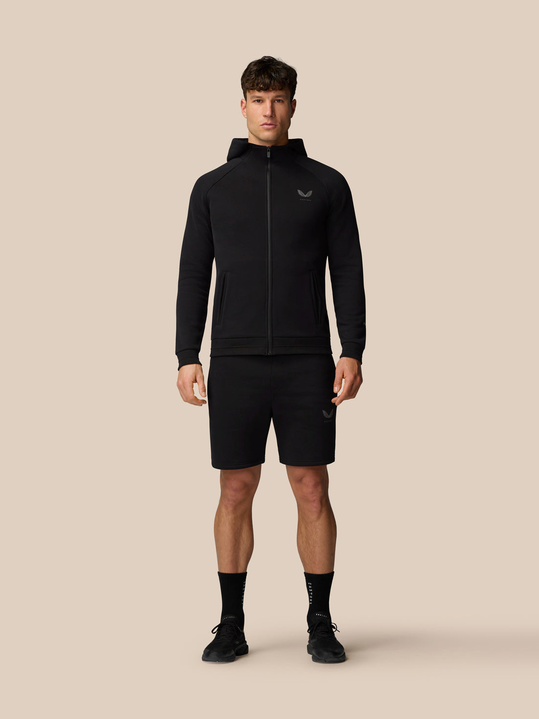 Adapt Fleece Jogger Shorts - Black - Black/Gunmetal