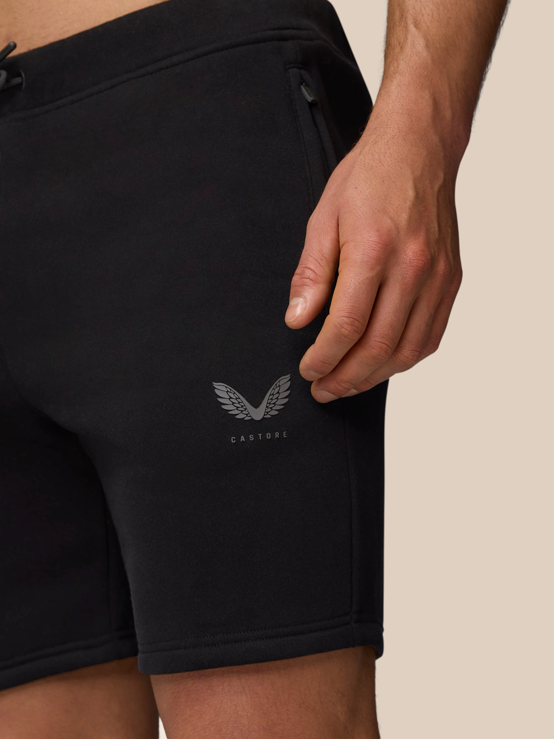 Adapt Fleece Jogger Shorts - Black - Black/Gunmetal