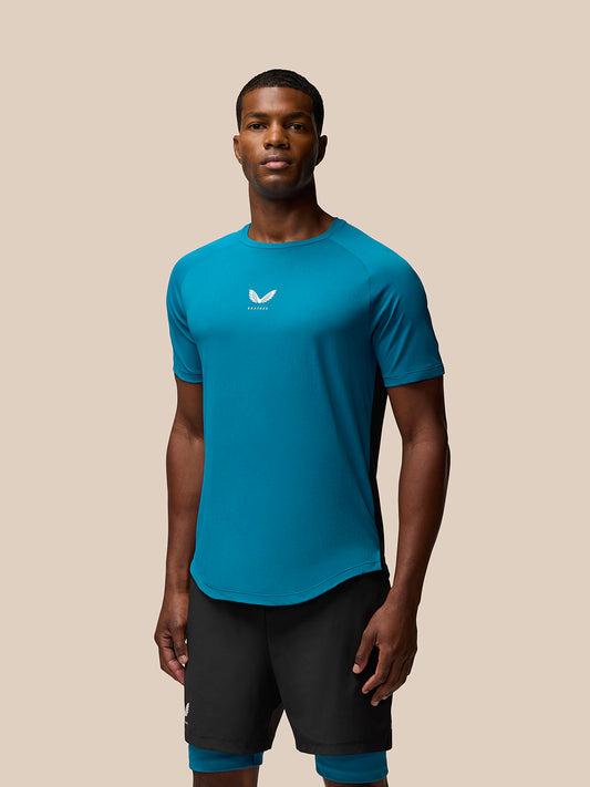 Men’s Flow Short Sleeve Breathable Gym T-Shirt - Dark Aqua