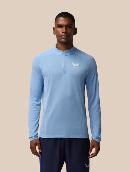 Apex Training 1/4 Zip Top - Sky Blue